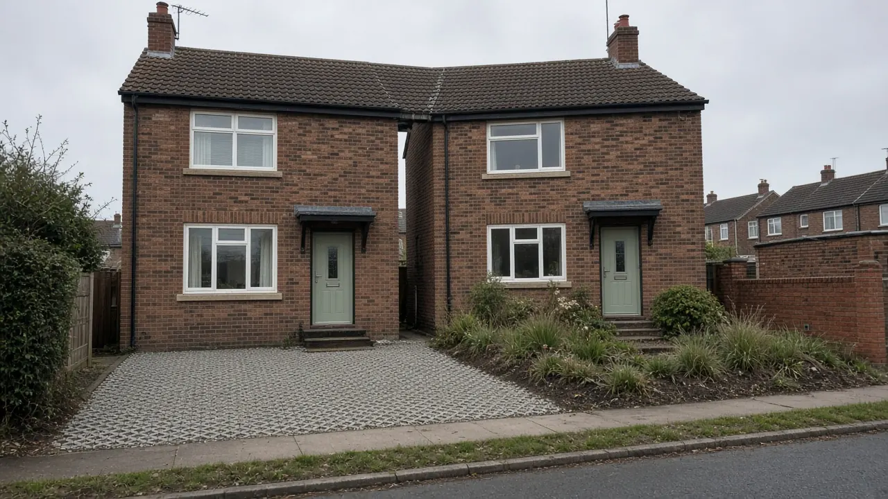 Example image: semi in Bowburn with a new gravel-grid drive
