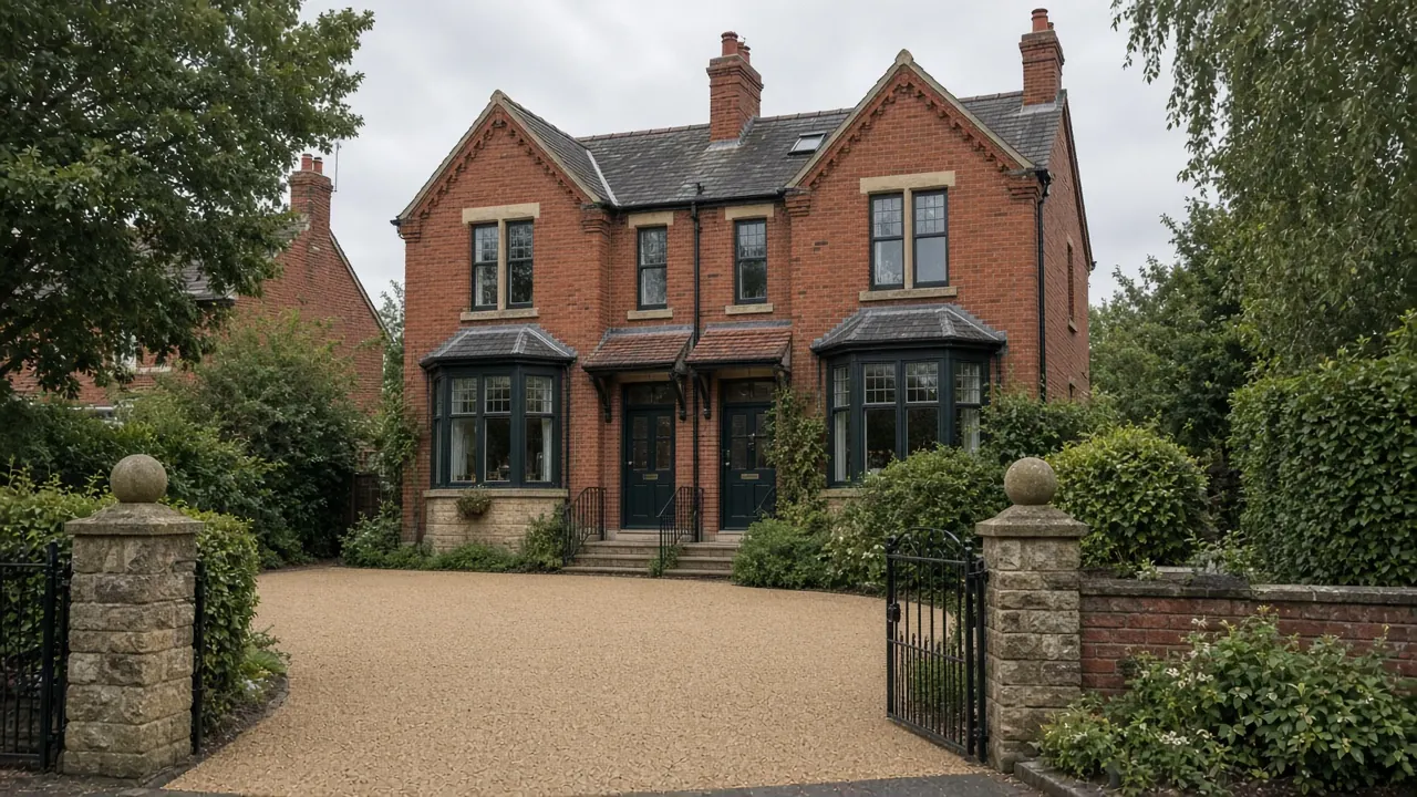 Example image: Edwardian house in Neville's Cross, Durham, with a resin-bound drive
